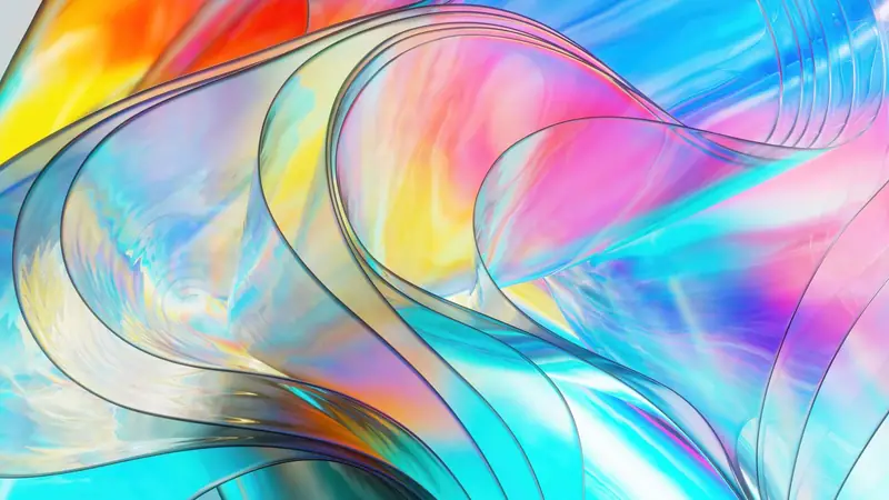 Multi colored glass flower for a bright modern design